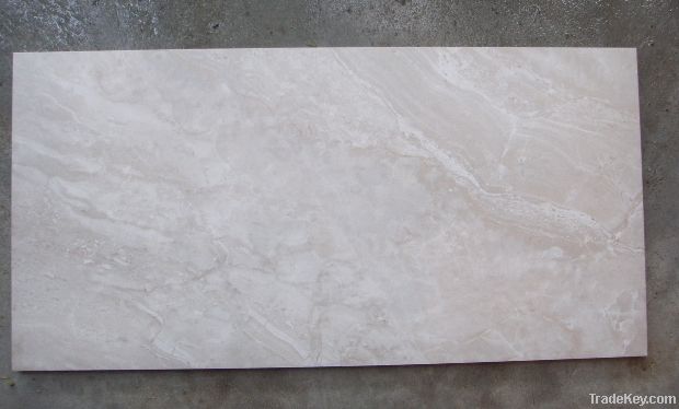 Glazed porcelain floor tile