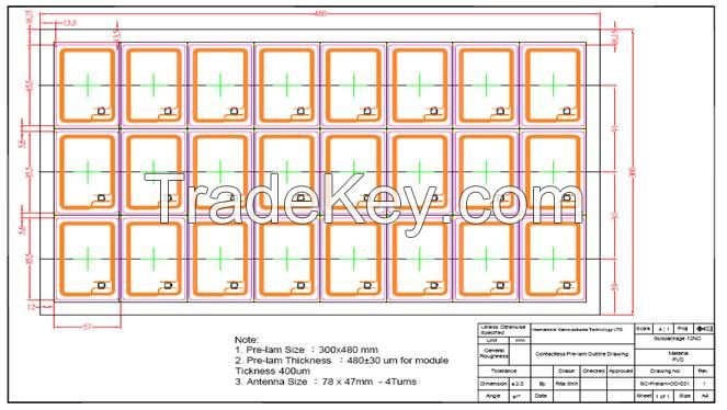 1KB Contactless Smart Card chip module MOA4 0.32mm