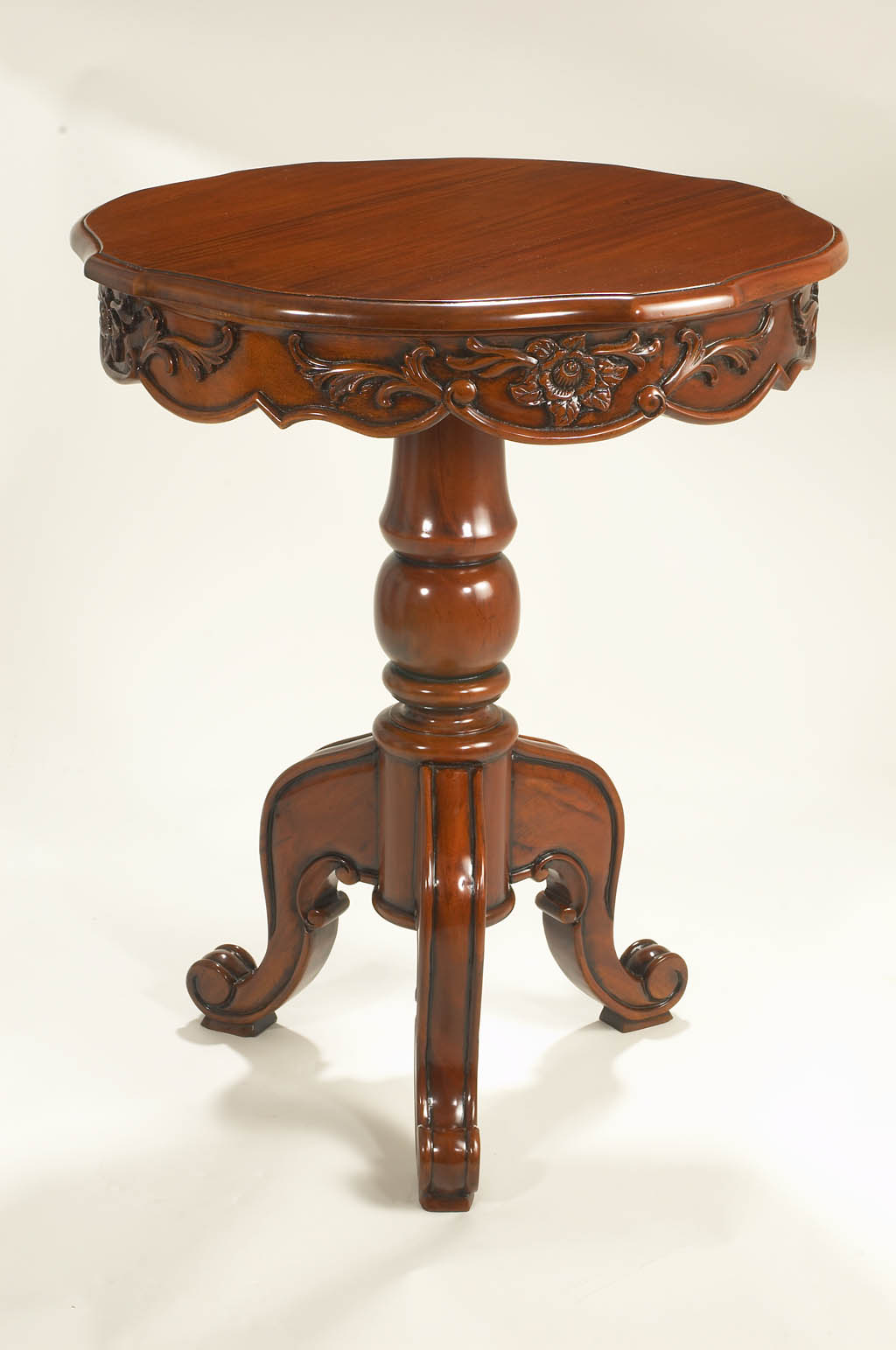 Mahogany Rose Accent Table