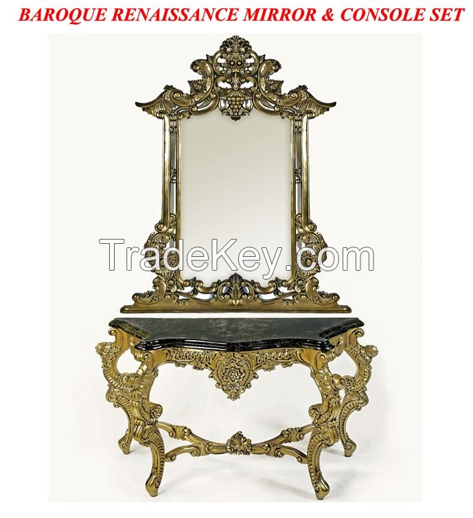 Royal Mirror Frame & Console Table