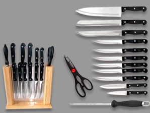 14pcs Knife Set with Wooden Block