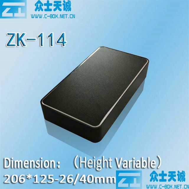 zk-114 series aluminum media player enclosure metal box shell case