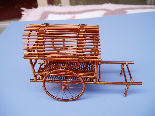 Copper Made Ancient Chinese Car Model