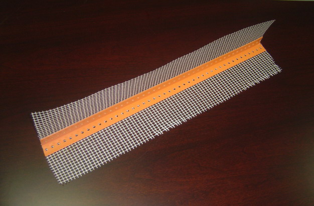 Plastic profiles appled with fiberglass mesh