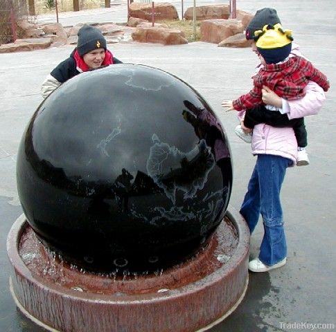 garden stone ball fountain