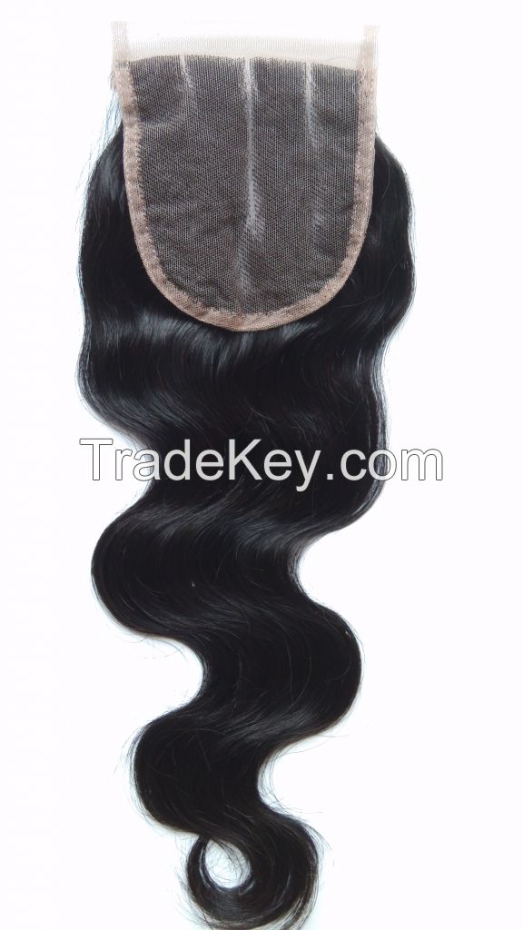 7A Free Part/ Middle Part/3-Part Brazilian Virgin Hair Top Lace Closure