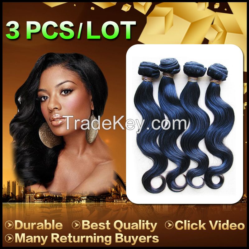 7A Unprocessed Brazilian Virgin Hair Extension Human Hair Weaving