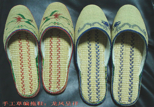 Handmade Straw Slippers