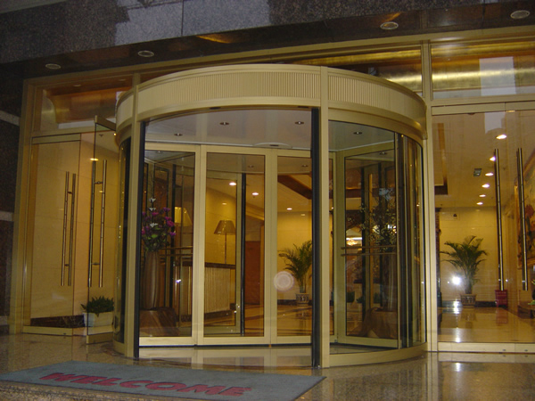 2 wings automatic revolving door