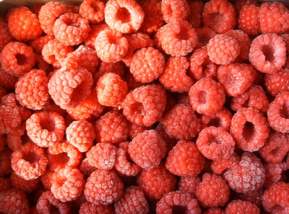 Frozen raspberry