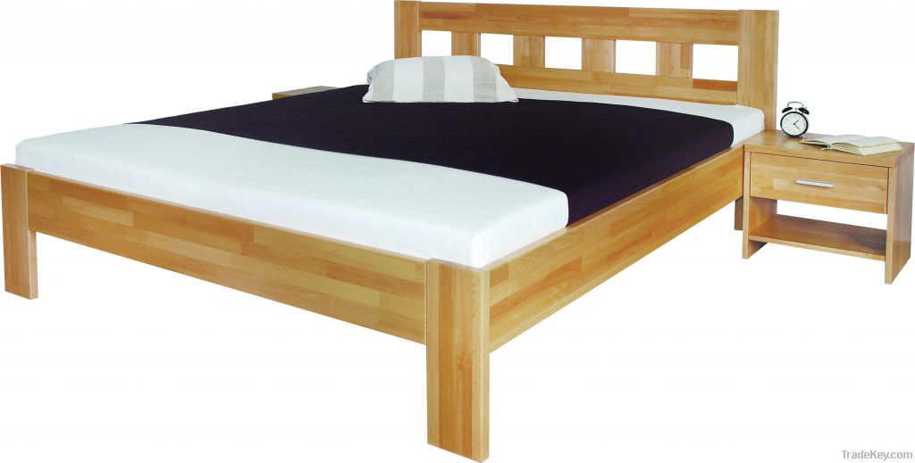 solid beech bed