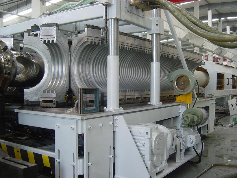 PE double wall corrugated pipe production line