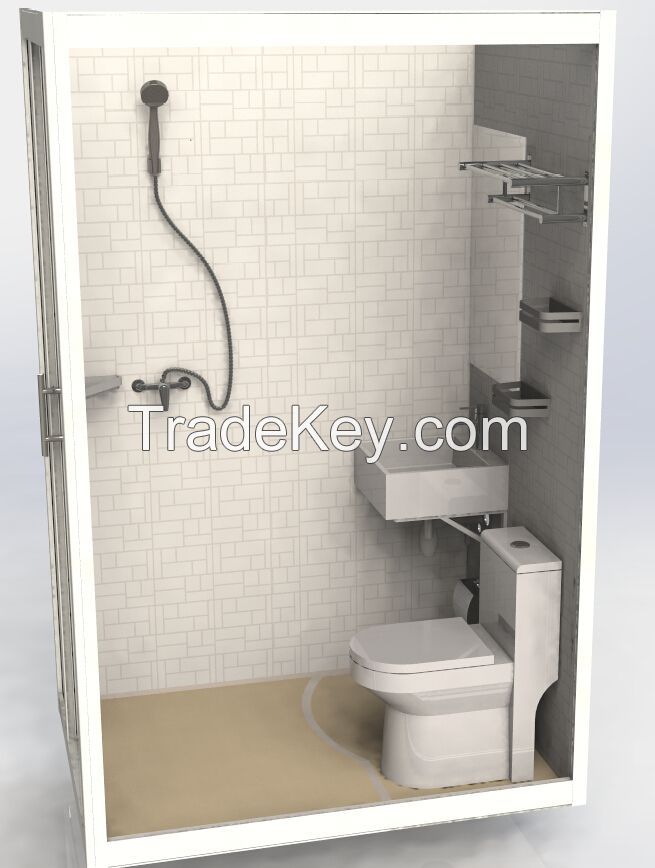 Easy to install prefab all in one full function SMC bathroom pod