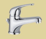 single lever basin mixer with pop-up waste