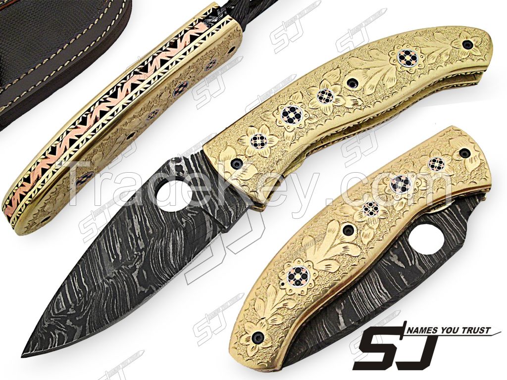 Damascus Folding Knives