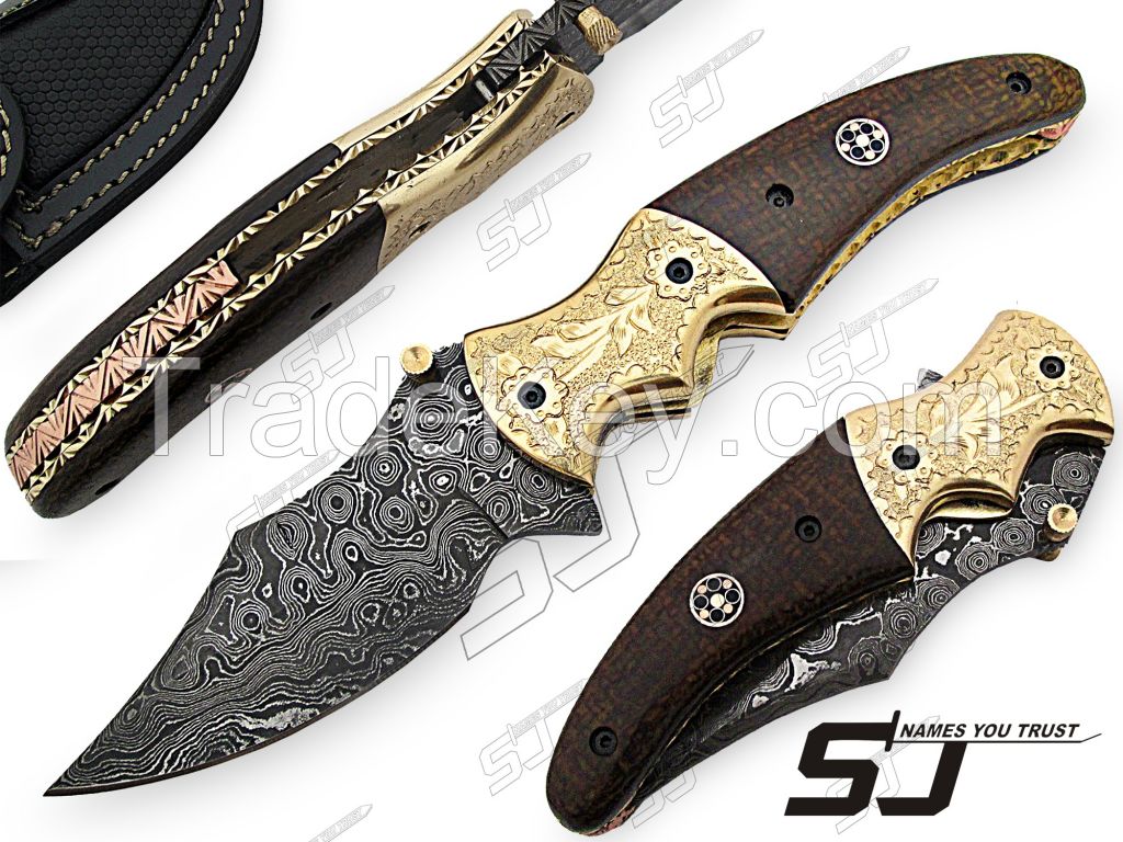 Damascus Folding Knives