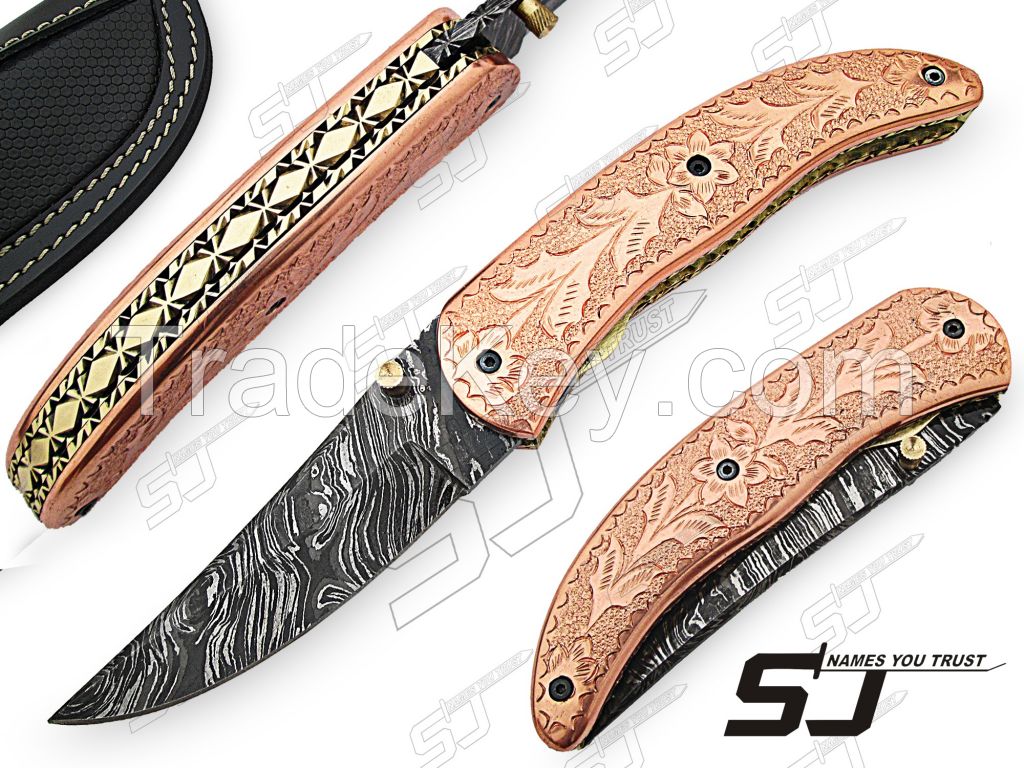 Damascus Folding Knives