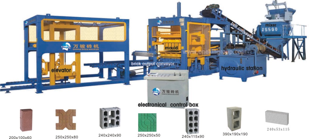 concrete block forming machine