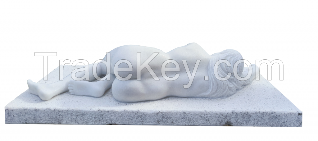 Viet Nam marble girl statue - Tu Hung stone arts