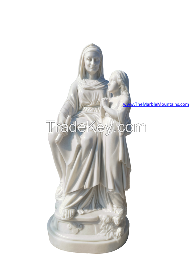 Viet Nam marble statue of St Anne - Tu Hung stone arts