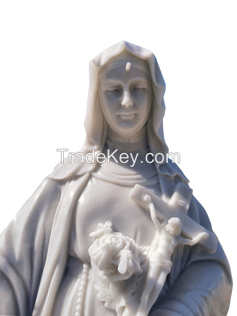 Viet Nam marble statue of St Rita- Tu Hung stone arts