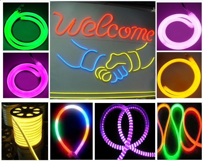 LED NEON FLEX ROPE LIGHT-220v/110v/24v/12v-Red, White, Blue, Green, Pink