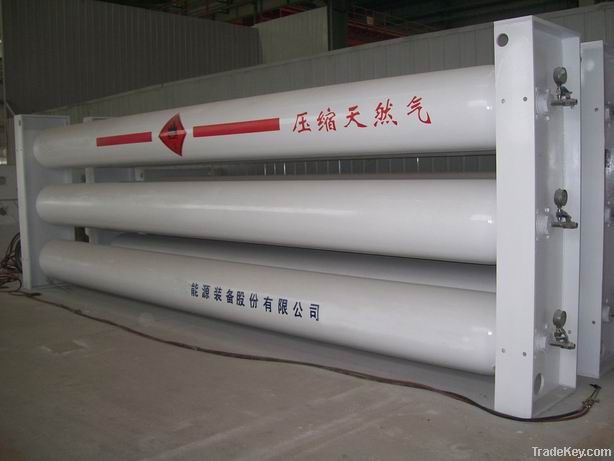 CNG jumbo tube storage skid