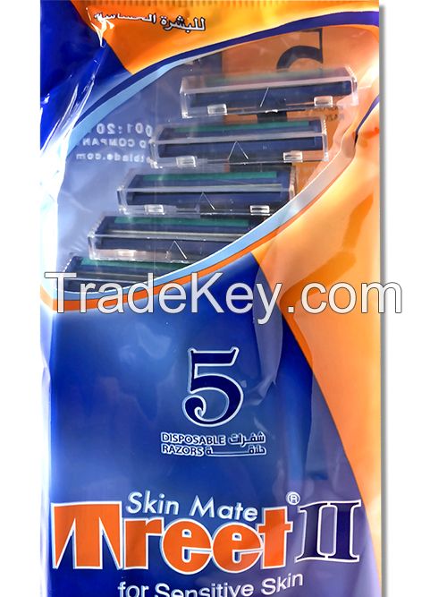 Twin blade high quality disposable razors Treet