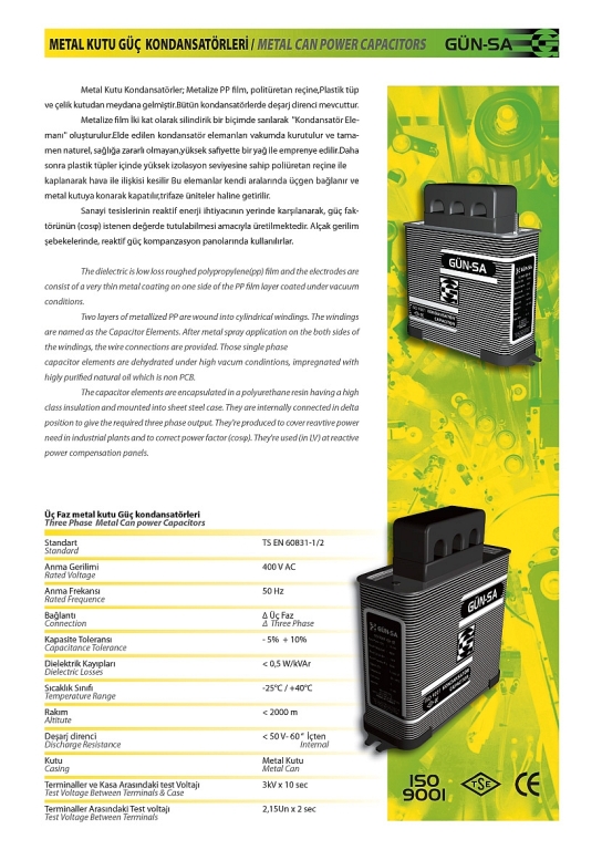 METAL CAN POWER CAPACITOR