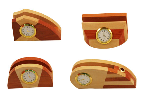 wooden desk clock, wooden clock