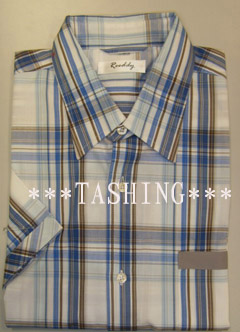 Mens woven shirts in short sleeves