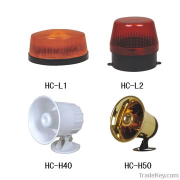 horn speaker and strobe light