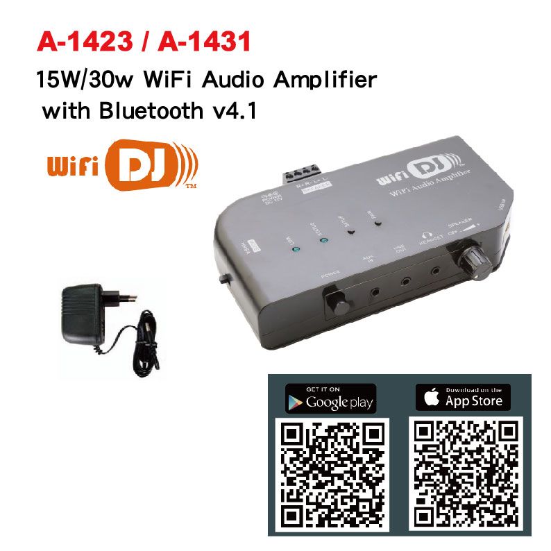 30W WiFi Audio Amplifier with Bluetooth v4.1