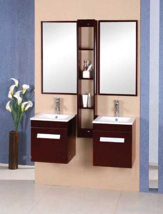 solid wood bathroom cabinet