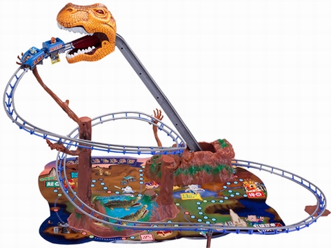 Crazy Tyannosaurus Scenic Railway Track Toy