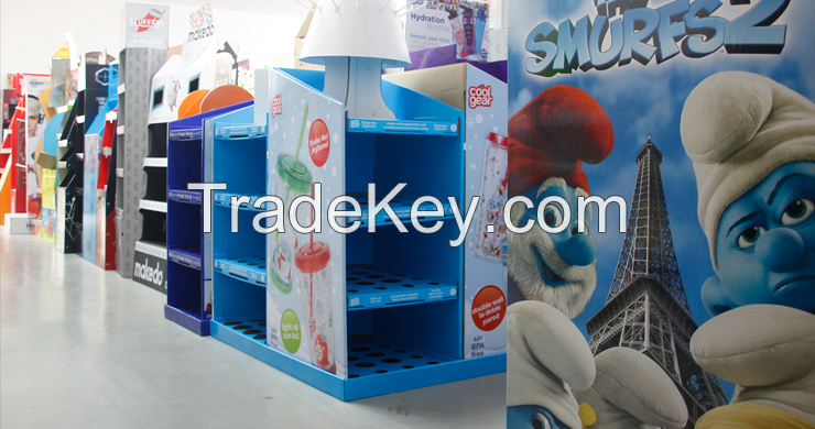 pop display solutions,Floor Displays ,CORRUGATED