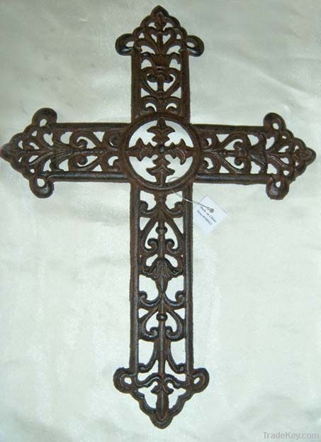 Cast Iron Cross Decor.