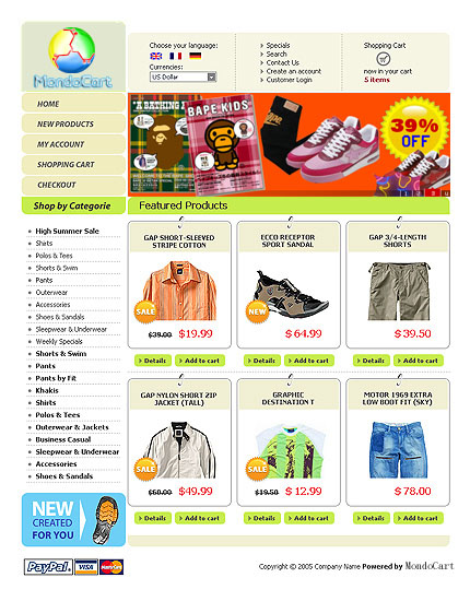 Web Design&Development, E-Commerce Solutions, Zencart/OSCommerce templa