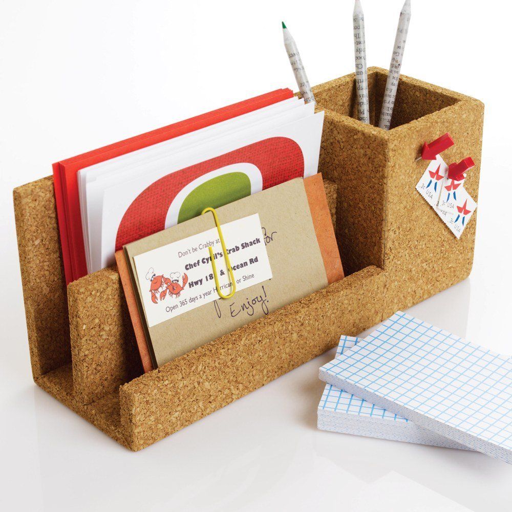 Cork Desk Organizer