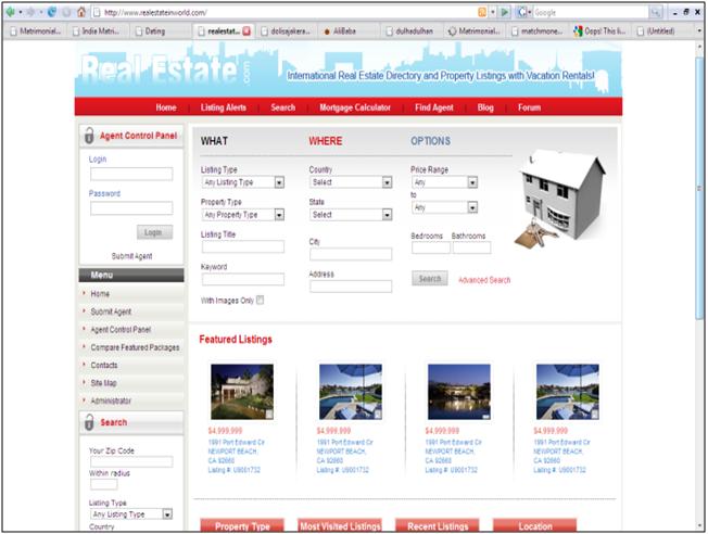 real estate website