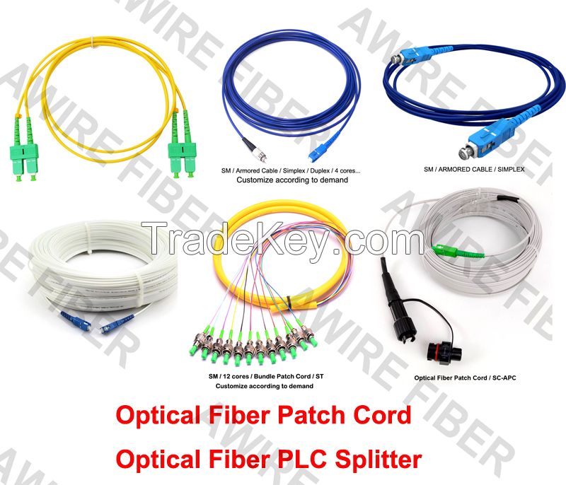 Awire Fiber Optic cable Patch Cord Pigtail SM G652D LC to LC connector for FTTH