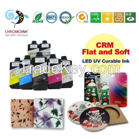 CHROMOINK LED UV curable inkjet ink(Rigid/Flexible) for Epson DX5/DX7, Konica, Ricoh Gen5/6  Printhead