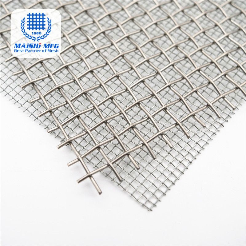 Decorative stainless steel hard weave crimped mesh