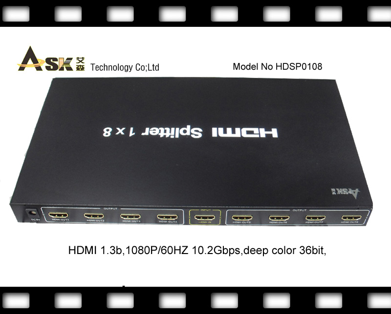 1*8 HDMI splitter/distribution