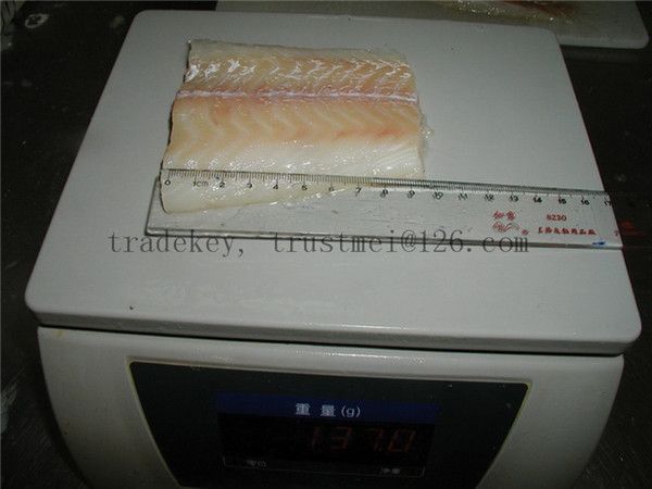 Atlantic cod fillets, loins, portions, lightly salted