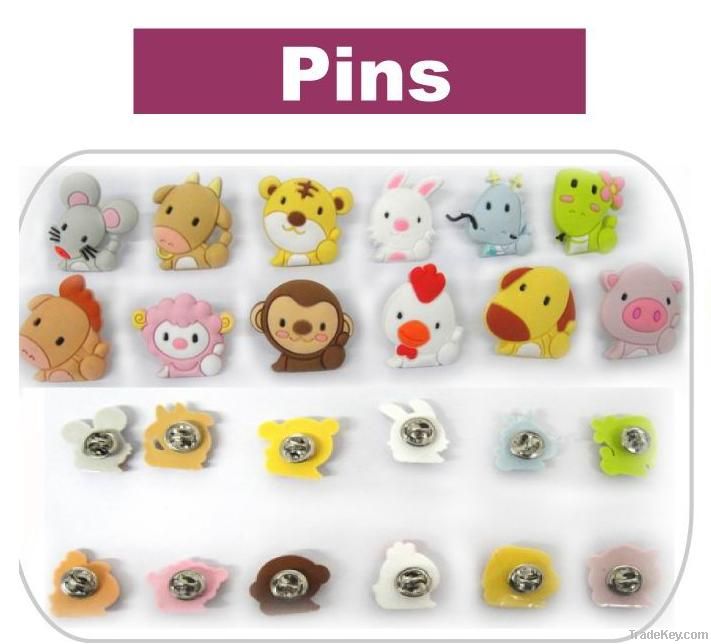 Cute Chinese Zodia Soft PVC Label Pin