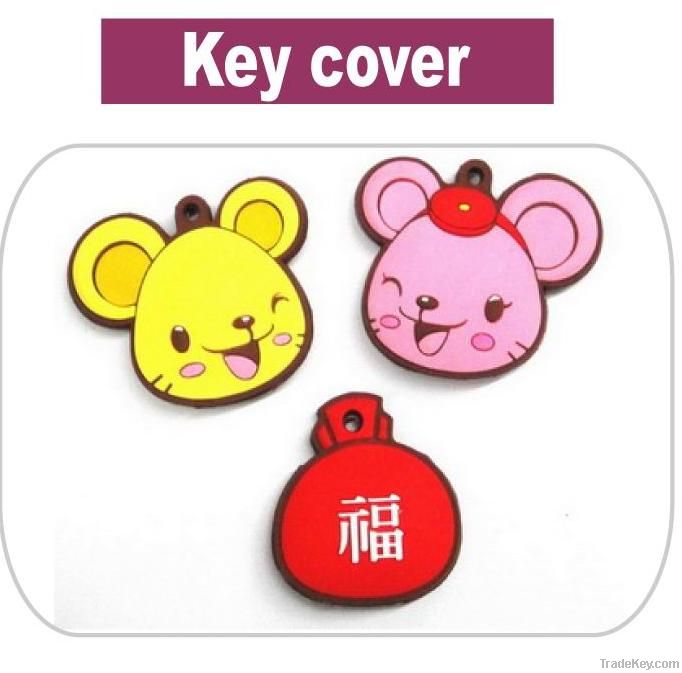 flexible pvc key cover in cartoon shap