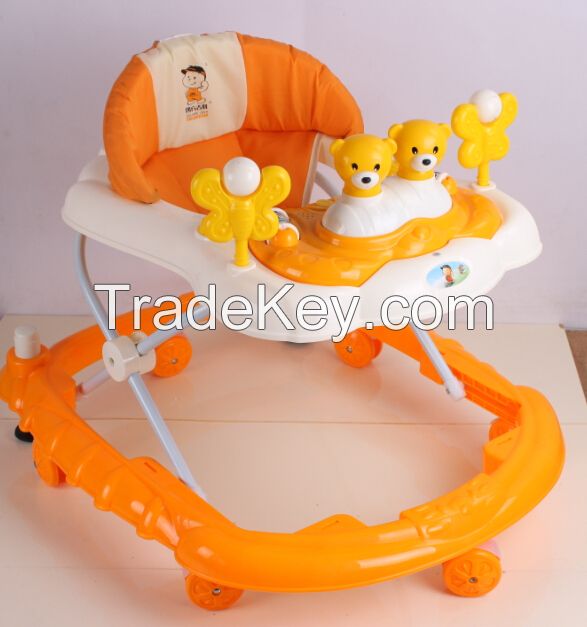 baby walker with brakes, music tray