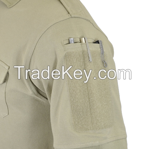 custom Tactical polo t shirt oem embroidery printing short sleeve security Guard military shirt