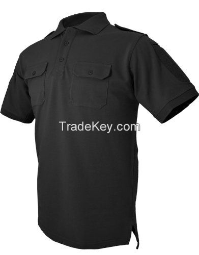 custom Tactical polo t shirt oem embroidery printing short sleeve security Guard military shirt